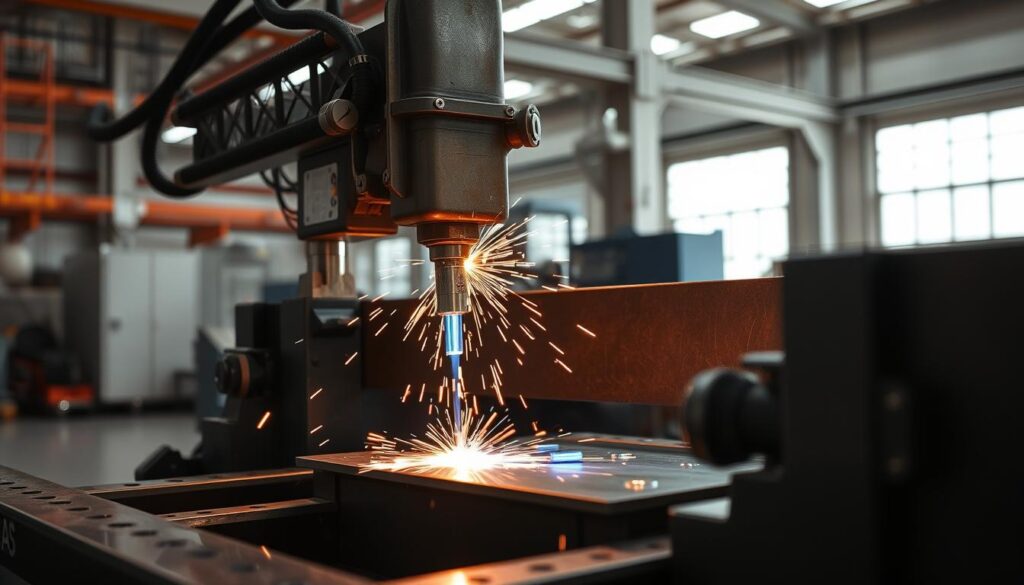 plasma metal cutting machine, CNC plasma cutter, metal fabrication, cutting precision, industrial metal cutting