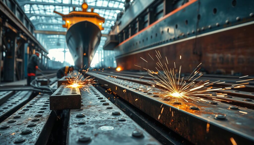 welding in shipbuilding, ship construction, submerged arc welding, shipbuilding