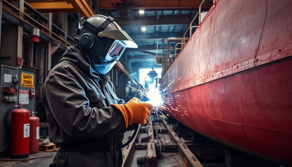welding in shipbuilding, ship construction, submerged arc welding, shipbuilding